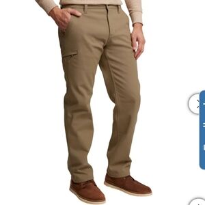 Weatherproof Vintage Men's Bonded Fleece Lined Pant 32 X 30 Tan